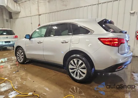 2014 Acura Mdx Technology z USA, uszkodzony, nr VIN 5FRYD4H41EB008458